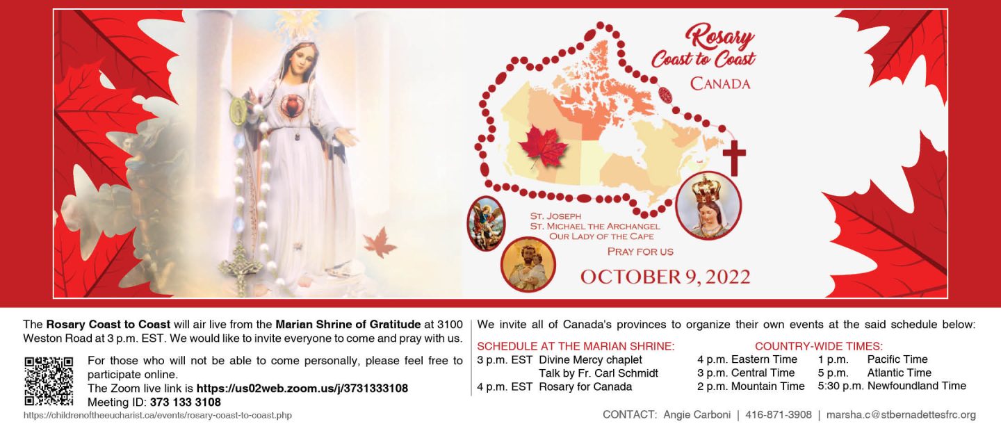 Rosary Coast to Coast Canada Catholic Archdiocese of GrouardMcLennan